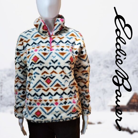 Eddie Bauer Tops - Eddie Bauer | Women's Ultra Soft Fleece 1/4 Zip Pullover Top | Cream | NWOT